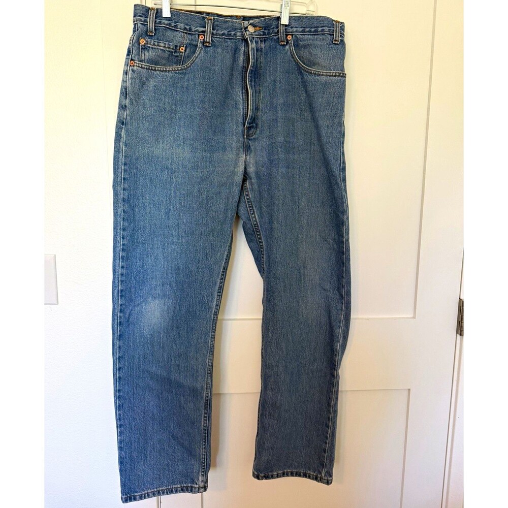Levi's Men's 500 Series Blue Denim Jeans Regular Fit Straight Leg Mid Rise
